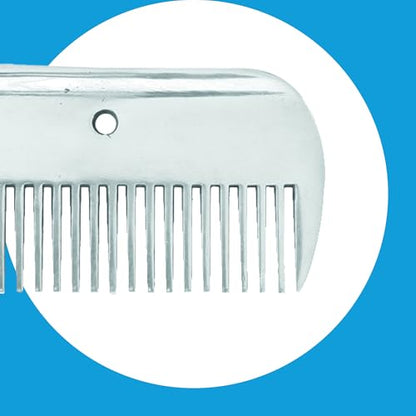 4" Mane & Tail Comb for Horses – Ergonomic Design for Gentle Detangling and Grooming – Ideal for Equine Hair Care and Maintenance (Small Gap 4") - size: Small Gap 4"
