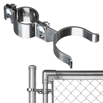Stainless Steel 1-5/8" x 2-3/8" Chain Link Gate Latch （Fit 1-5/8" Gate Frame）, Heavy Duty Chain Link Fence Gate Fork Latch with Hole for Padlock 1Pack - color: 1-5/8"x2-3/8"