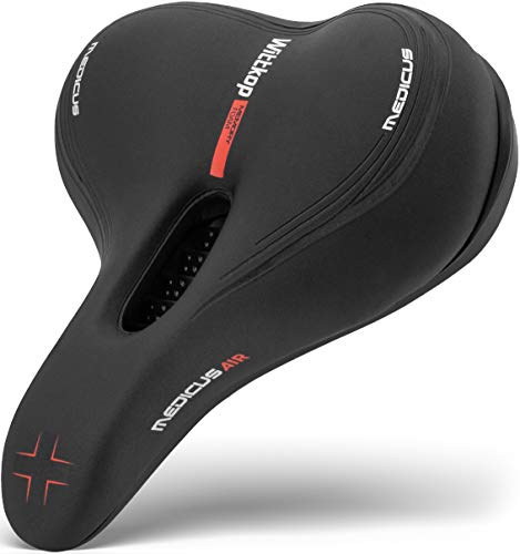 Wittkop Bike Seat I Bicycle Seat for Men and Women, Waterproof Bike Saddle with Innovative 5-Zone-Concept I Exercise Bike Seat for BMX, MTB & Road - style: City