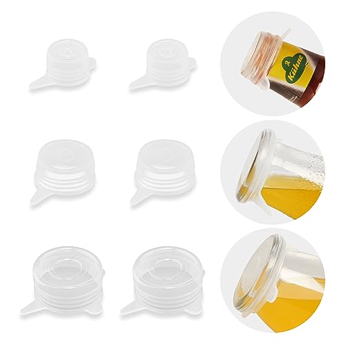 Extra Small Silicone Stretch Lids Reusable Silicone Jar Cover 3 Different Sizes Fit to 1.2 Inch to 2.4 Inch Small Jars,Food Cans,Bottles 6 Pack - size: 1.2-2.4 inch (3 sizes)