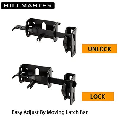 HILLMASTER Thumb Gate Latch for Wooden Fence,Self Locking Thumb Latches Fence Latch with 9in Gate Handle,Heavy Duty Door Latch Gate Hardware Kit for Outdoor Garden,Metal Gate,Vinyl Fence,Black Finish