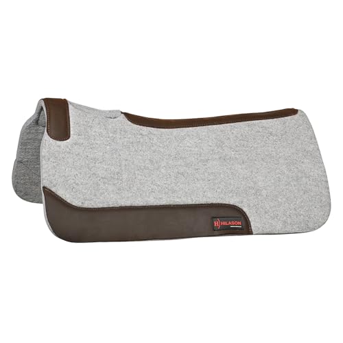 HILASON Western Wool Felt Horse Saddle Pad 30X30 in - color: Grey