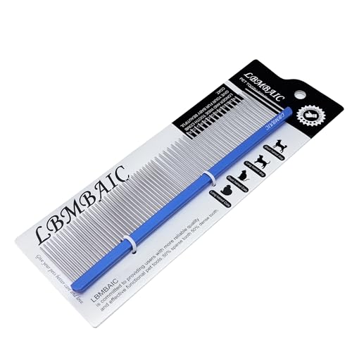 Metal Dog Grooming Combs Shedding Tangles,Knots,Mats.(7.5inches) - color: royalblue, size: Medium