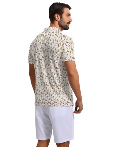 Funny Golf Shirts for Men, Quick Dry Moisture Wicking Polo Shirts - color: Breakfast Balls2, size: XX-Large