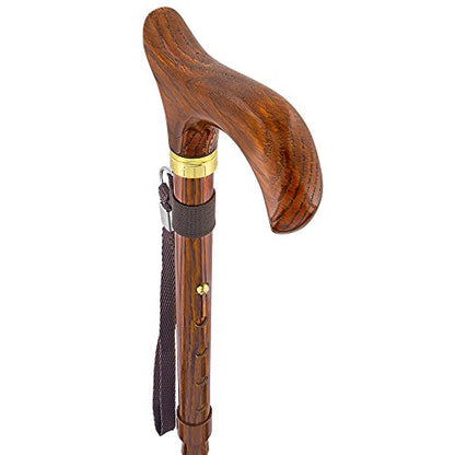 Royal RC Canes Walking Sticks for Men and Women - Stylish Designer Fashionable Adjustable Derby Canes - Lightweight Aluminum Cool Walking Sticks with HD Patterns - color: Brown Wood