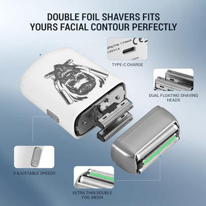 BESTBOMG® Hair Clippers for Men, Clipper, Trimmer & Shaver Set, BS-Y4T9 - color: White-3