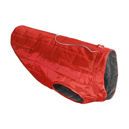 Kurgo Loft Dog Jacket, Chili Red/Charcoal, Medium - color: Chili Red/Charcoal, size: Medium