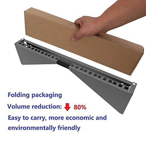 4U 19 Inches Cold Rolled Steel Wall Mount Simple Vertical Rack (Pack of 2) - size: 4U (Pack of 2)