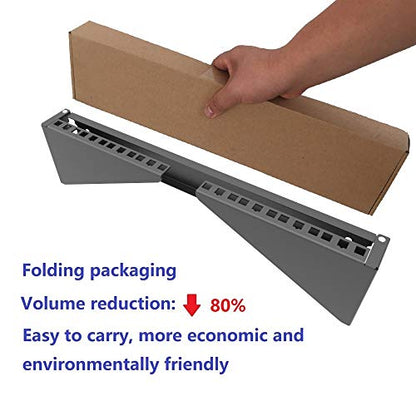 4U 19 Inches Cold Rolled Steel Wall Mount Simple Vertical Rack (Pack of 2) - size: 4U (Pack of 2)