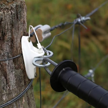 10 Pcs T-Post Electric Fence Gate Hook Heavy Duty Eyelet,Sliver - color: Silver