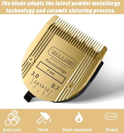 [3 Pack] 5-in-1 Replacement Clipper Blade, Detachable & Adjustable Dog Grooming Blade Compatible with Wahl Arco, Bravura, Chromado, Creativa, Figura, Motion & SuperGroom (Gold) - color: Gold, size: 3 Pack