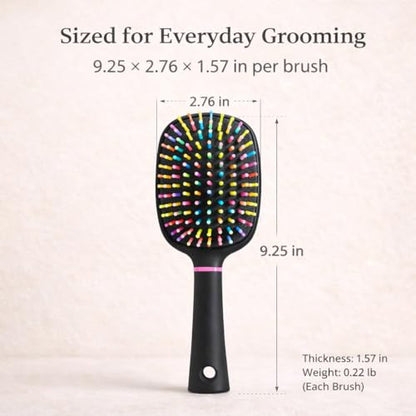 2PCS Rainbow Air Cushion Grooming Brush for Horses Dogs Cats