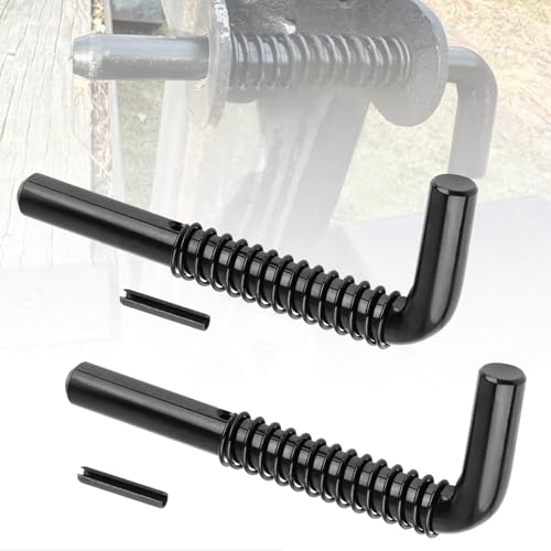 819T Trailer Gate Spring Latch Kit, 2 Pack | Heavy-Duty Steel Spring Latch Pin Replacement for Carry-On Utility Trailers, Black Oxide Rust-Resistant Finish