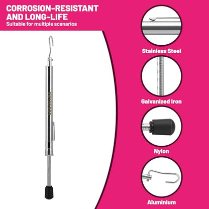 Push-Pull Door Pressure Gauge, 0-35LBS/16KG, ADA & Fire Code Compliant, Stainless Steel Body with Zinc-Plated Scale, 5% Accuracy