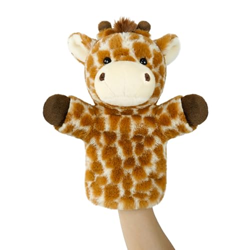 Giraffe Puppet Kids Hand Puppets Adults Large Safari Stuffed Animal for Story Time Teaching Educational Toy Adult Hands Fit Washable Stuffed Long Neck Cute Giraffe Plush Toys - color: Giraffe