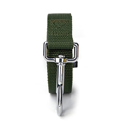 Strong Durable 6 ft Nylon Dog Training Leash, 1 Inch Wide Traction Rope, for Small and Medium Dog (Military Green, 6 Feet) - color: Military green, size: 6 Feet