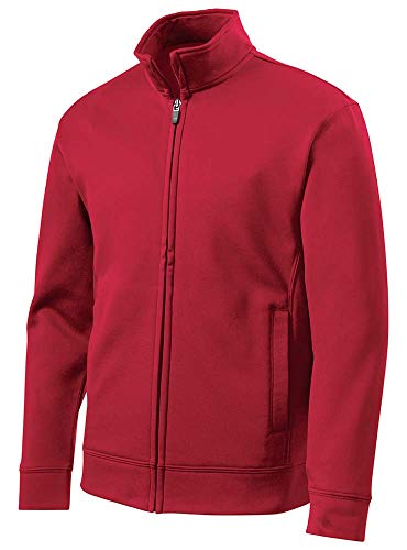 DRIEQUIP - Youth Moisture Wicking Fleece Full-Zip Jacket in Sizes XS-XL - color: Deep Red, size: Large