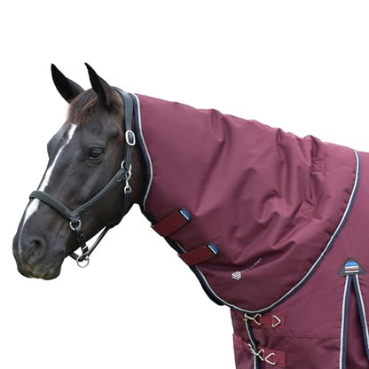 WeatherBeeta ComFiTec Essential Turnout Neck Cover 0g, Burgundy/Navy, Small - color: Burgundy/Navy, size: S