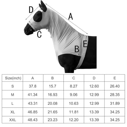 LEAFOREST Horse Slinky Hood with Zipper Stretch Neck Cover Sleazy Hoodies - color: Black