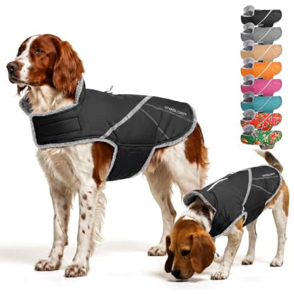 VIVAGLORY Dog Jacket Warm Snowrap Dog Winter Coat Vest, XXS, Black - color: Black, size: XXS(Chest: 12-15'')