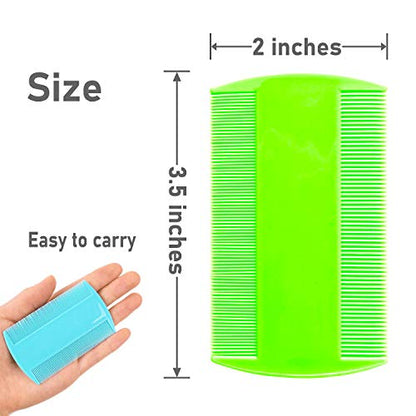 Flea Comb for Cats & Dogs, 4 Pcs Double Sided Lice Comb