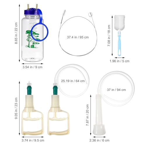 1Set Portable Manual Milking Machine for Cows and Sheep Cattle Milking Equipment Food-Grade Plastic Easy to Use and Clean for Dairy Farms Home Use