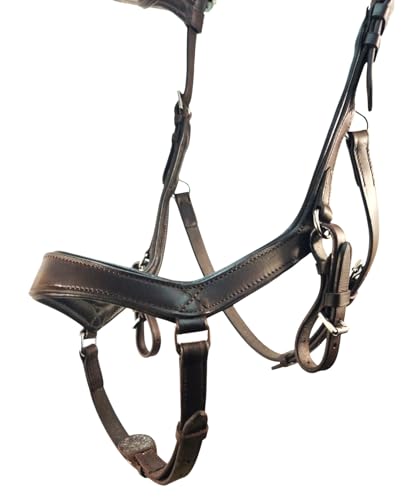 Pressure Relief Comfort Ergonomic Horse Bridle Havana Brown | Ergonomic | Comfortable | Durable (Bridle + Leather Reins, Full/Horse)