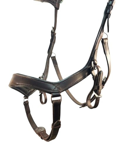 Pressure Relief Comfort Ergonomic Horse Bridle Havana Brown | Ergonomic | Comfortable | Durable (Bridle + Leather Reins, Full/Horse)