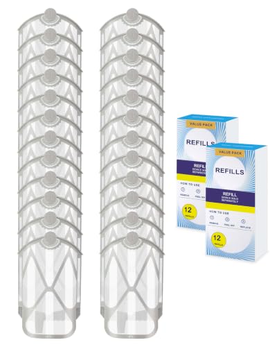 Dichroma 24 Pack Flying Insect Trap Refill Cartridges for Zevo M364 and Max