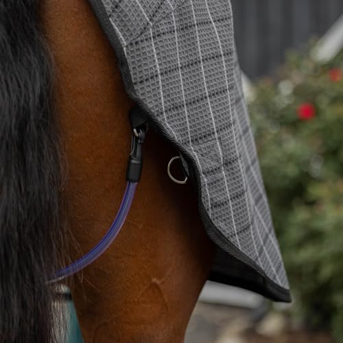 Equinavia Luftig Waffle Cooler | 100% Cotton - Grey/Black - 74 in - color: Grey/Black, size: 74 in