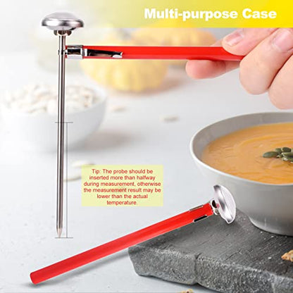 2 PCS Meat Thermometer for Grilling, Food Thermometer for Cooking, Milk, Meat Thermometers for Grilling Cooking, Kitchen Instant Read Thermometer, Pocket Thermometers Food Temperature Probe