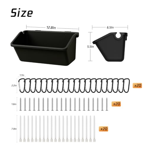 10-Pack 5 Qt Hanging Goat Feeders and Mineral Troughs for Fences - color: 10 Packs