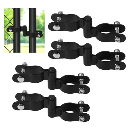 1-3/8'' Chain Link Fence Gate Post Hinge, 4 Pcs Gate Hinges with 1-3/8" Female Hinges(4 Pcs), Heavy Duty Fence Gate Frame Hinge - size: 1-3/8" (4 Male + 4 Female)