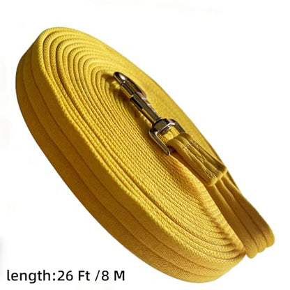 Horse Lunge Line，Horse Training Lunge Line with Alloy Trigger Buckle for Accurate Equestrian Training of 32.8 FT/10 Meters - color: Yellow