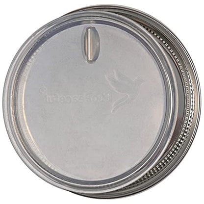 316 Surgical Stainless Steel Mason Jar Lids WIDE Mouth - Rust-proof, Airtight, Leak-proof, BPA-Free, PVC-free, Vegan, Reusable - Not for Canning - size: 12 Wide Mouth Lids- 3 3⁄8" outer Ǿ