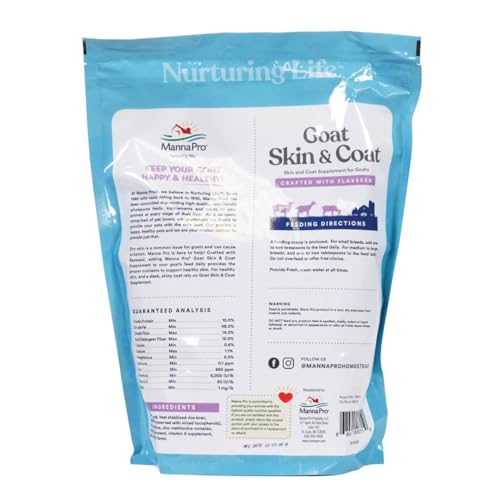 Manna Pro Goat Skin & Coat Supplement with Vitamins, 4 lb Bag