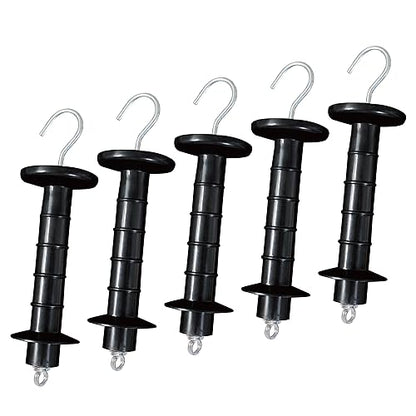 Insulated Fence Plastic Gate Handle, 5PCS Handle Heavy Duty Electric Fence Gate Handle, Black - color: Black, size: PK5