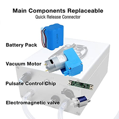 Pulsating Vacuum Pump Compatible with Hantop Milking Machine (Battery Pump (Adjustable)) - color: Battery Pump (Adjustable)