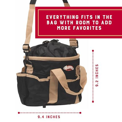 Weaver Equine Horse Grooming Kit, 7-Piece with Tote Bag - color: Black/Beige