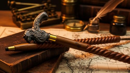 Handmade Solid Brass Head Handle Vintage Style Antique Wooden Walking Stick Cane Gift (3 Fold Wooden Walking Cane) - style: Dragon walking hadle stick