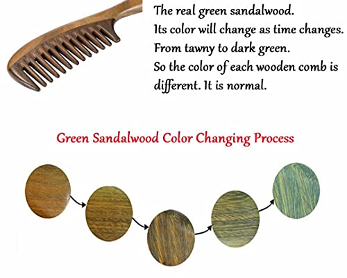 Louise Maelys 2 Pack Wooden Wide Tooth Combs For Curly Hair - color: Wide Tooth+Black Sandalwood