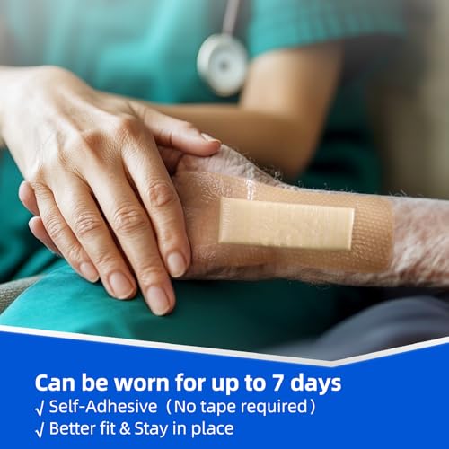 Niceful Ultra Soft Silicone Foam Dressing 2"x5" 10 Pcs, Hypoallergenic | Ultra-Soft Silicone, 15X Absorbency, Long Shape For Leg Ulcers, Waterproof Lasting Adhesion, Atraumatic Removal - size: 2"X5" 10PCS