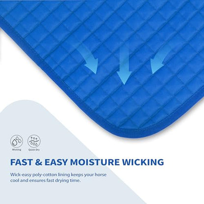 Tackmore All-Purpose Square Quilted Western Saddle Pad, Horse Saddle Pad - color: Cobalt Blue