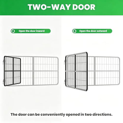 Heavy Duty Horse Stall Gates, Steel Stall Gates for Horse, 48 x 24 in Horses Stall Guard, Easy Install Two Way Door Stall Guard for Horses, Durable Livestock Gate for Barn, Farm
