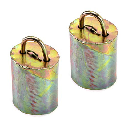 QWORK Cow Anti-Lost Bells, 2 Pack, Cattle Goat Horse Sheep Grazing Metal Bells, 4" Loud Bells