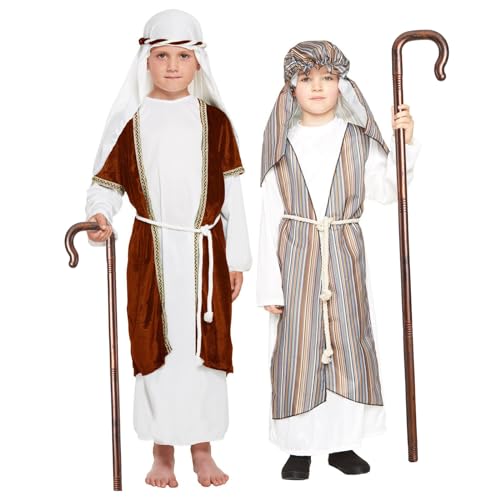 Lurrose Halloween Decorations Shepherds Costume Crook Staff Antique Walking Cane Shepherd Like Hook Cane Halloween Prop Stick Biblical Costume for Halloween Costume Accessory