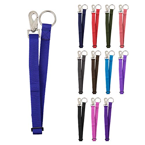 Heavy Duty Adjustable Horse Water Bucket Straps Hangers by Derby (Royal Blue) - color: Blue