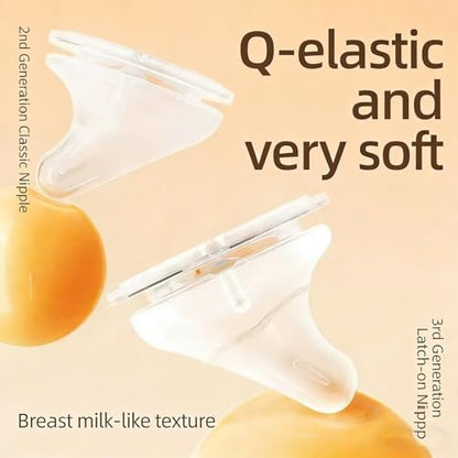 Compatible with Pigeon Nipple,4Pcs Compatible with Pigeon Bottle Nipple | Fast Flow,Fit for PigeonLL Nipple9+ Months with Latch-On Line & Natural Feel - color: 9m+, LL, 4 Counts