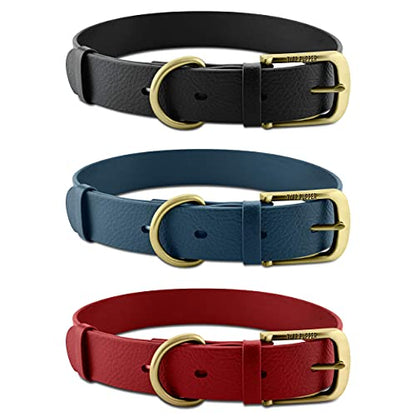 Tuff Pupper Heavy Duty Waterproof Dog Collar for Small, Medium & Large Dogs - color: Crimson Red