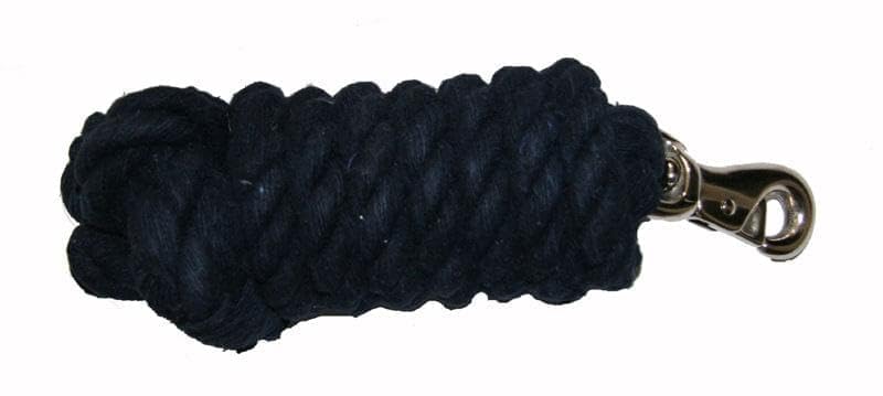 AJ Tack Cotton Lead Rope Bull Snap, 10 Ft, Set of 5 Navy Blue - color: Navy Blue
